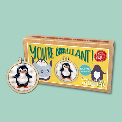 You're Brrrilliant! Mini Matchbox Cross Stitch Kit