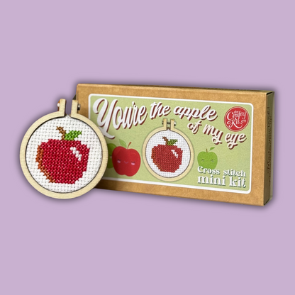 You're The Apple Of My Eye Mini Matchbox Cross Stitch Kit