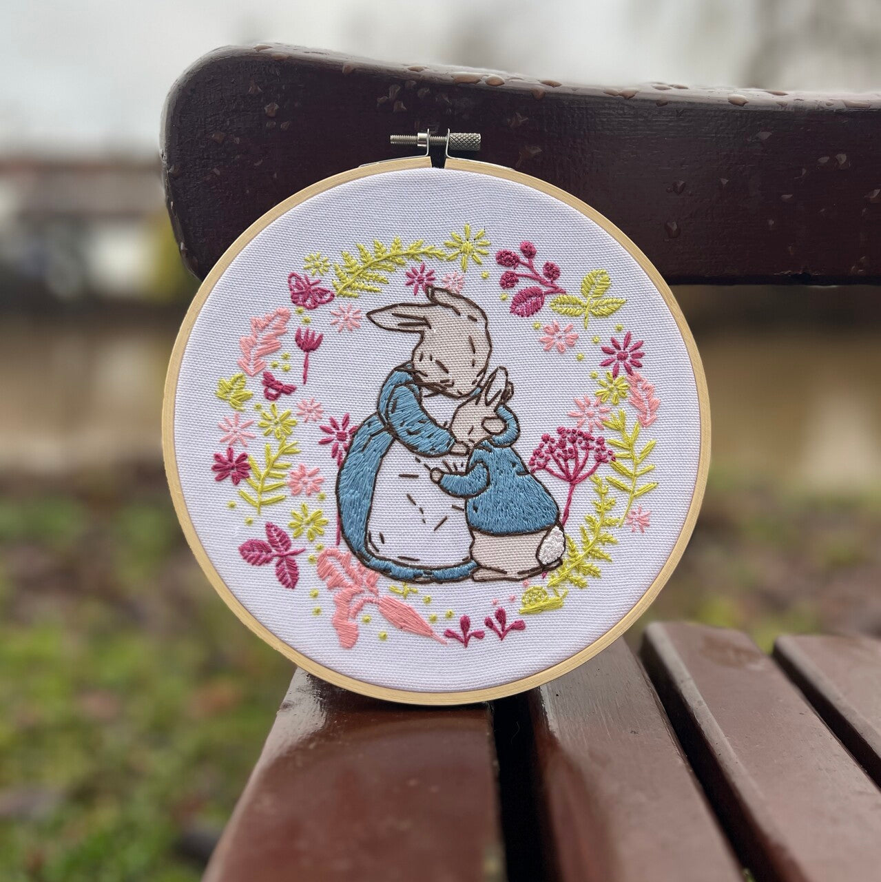 Beatrix Potter - Mrs. Rabbit and Peter Embroidery Kit