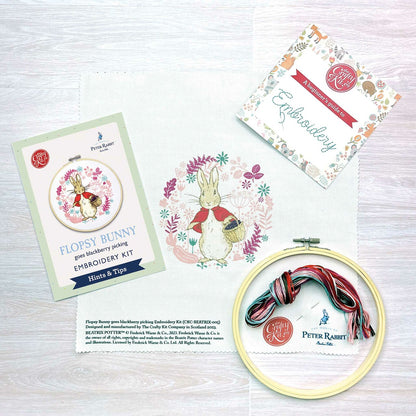 Beatrix Potter - Flopsy Goes Blackberry Picking Embroidery Kit