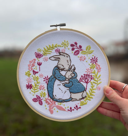 Beatrix Potter - Mrs. Rabbit and Peter Embroidery Kit