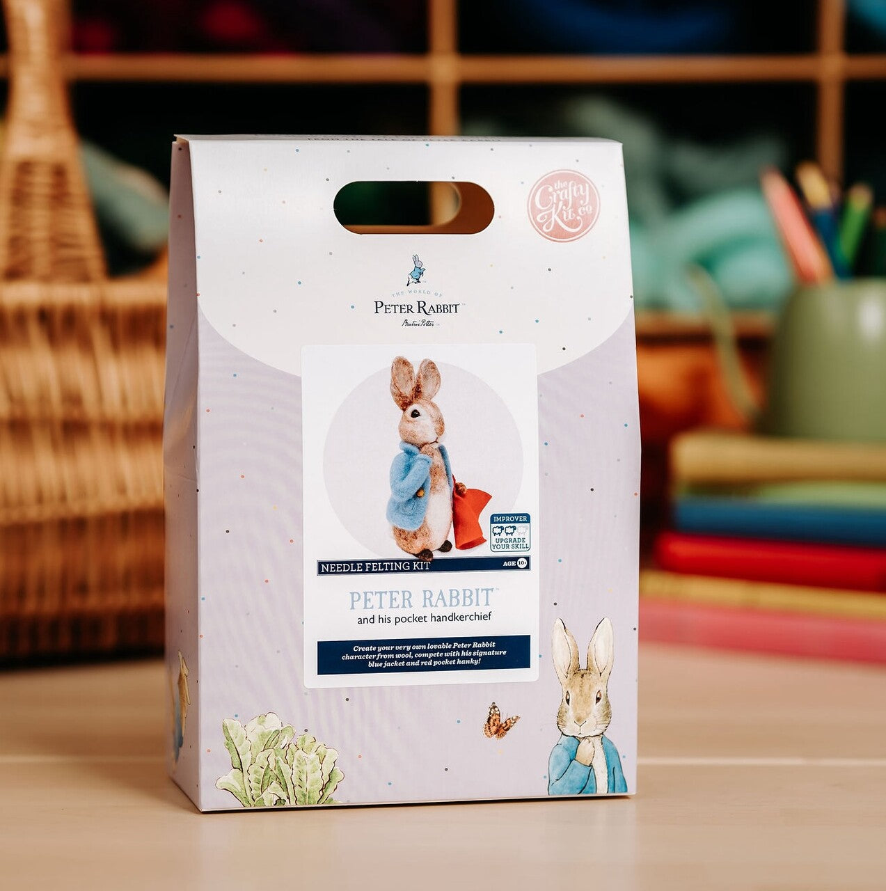 Beatrix Potter - Peter Rabbit and his Pocket Handkerchief Needle Felting Craft Kit