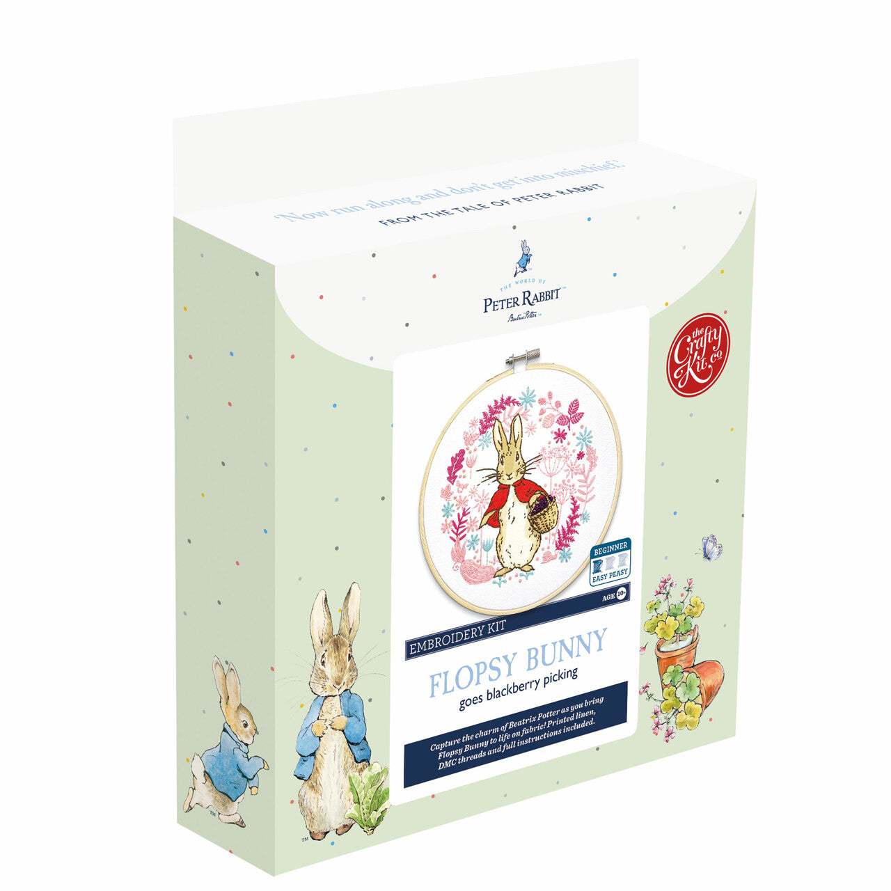 Beatrix Potter - Flopsy Goes Blackberry Picking Embroidery Kit