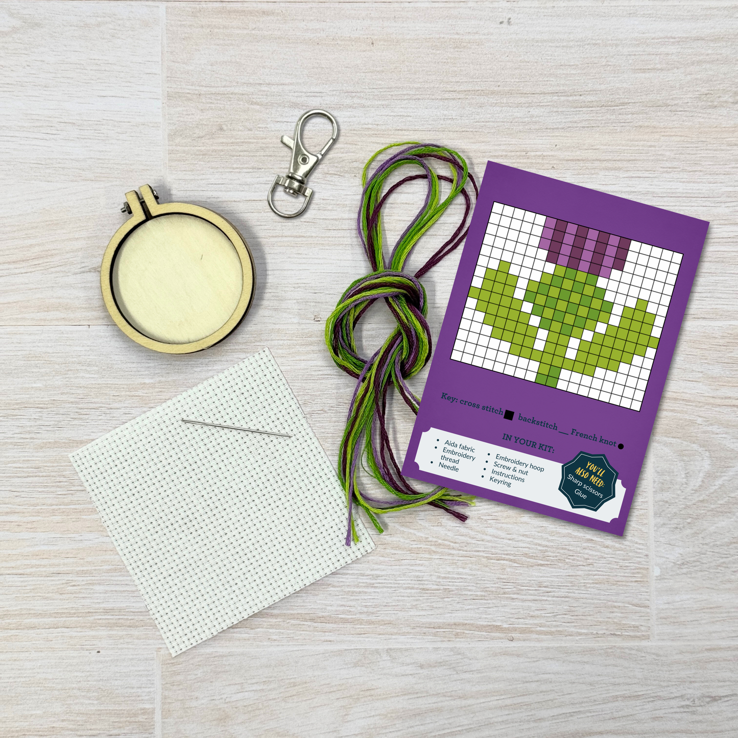 With Love from Scotland (Thistle) Mini Matchbox Cross Stitch Kit