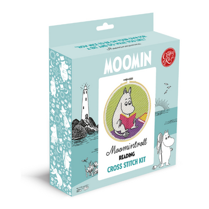 Moomin Cross Stitch Kit - Moomintroll Reading