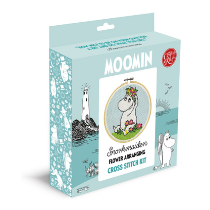 Moomin Cross Stitch Kit - Snorkmaiden Flower Arranging