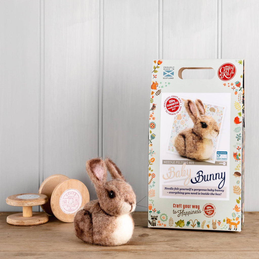 The Crafty Kit Company Needle Felted Baby Bunny Kit