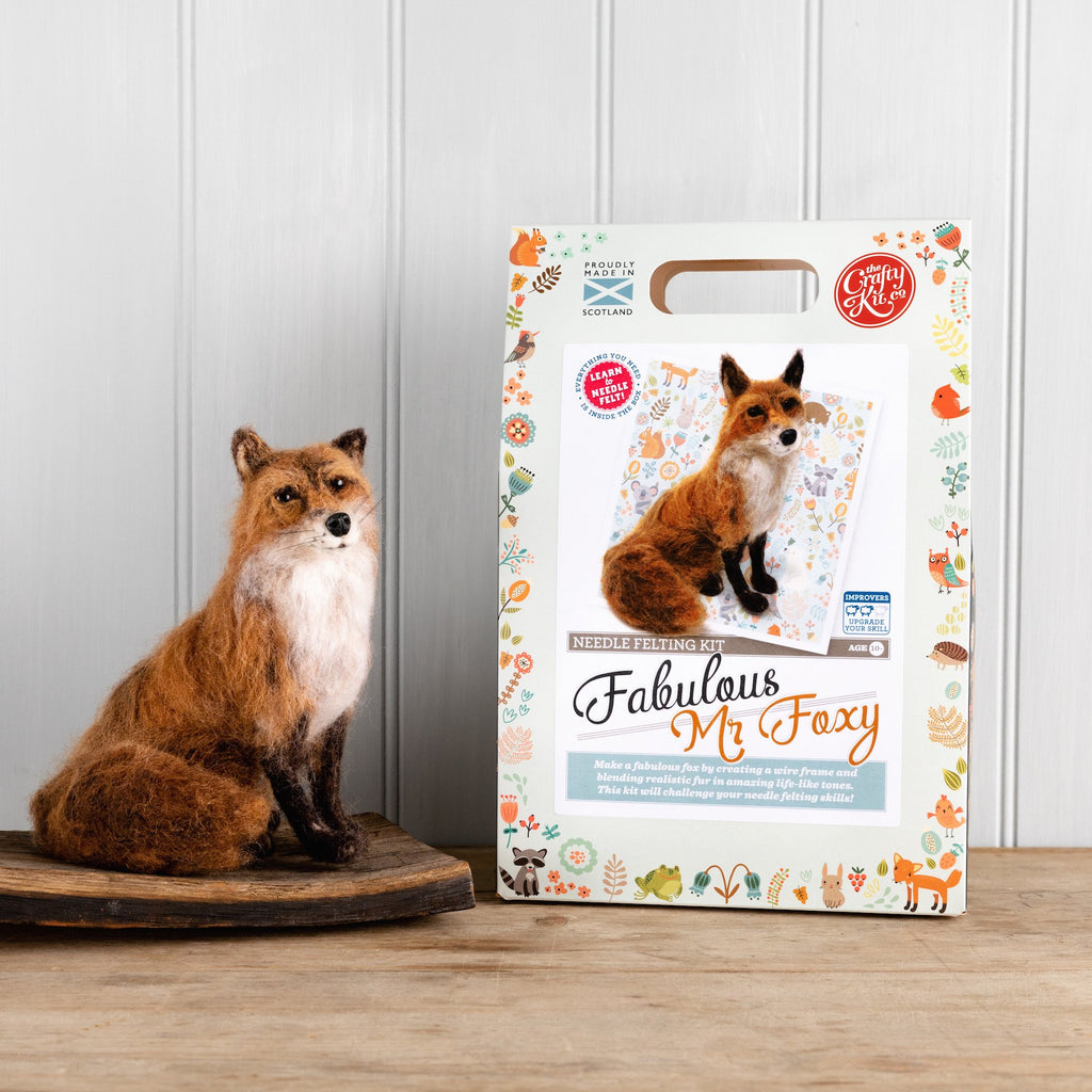 The Crafty Kit Company Fabulous Mr Foxy Needle Felting Kit