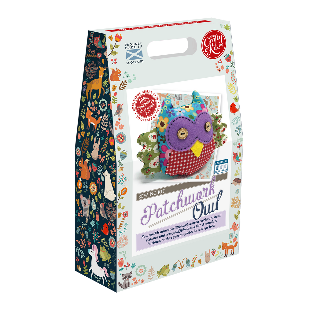 The Crafty Kit Company Patchwork Owl Sewing Kit Box