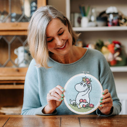 Moomin Cross Stitch Kit - Snorkmaiden Flower Arranging