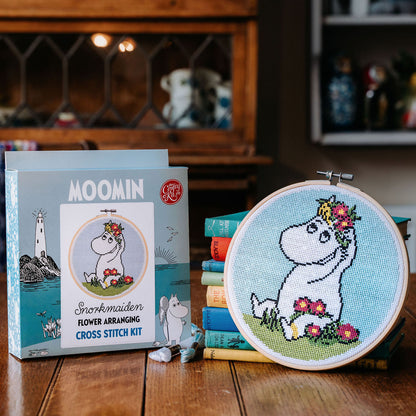 Moomin Cross Stitch Kit - Snorkmaiden Flower Arranging