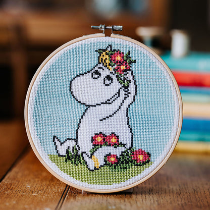 Moomin Cross Stitch Kit - Snorkmaiden Flower Arranging