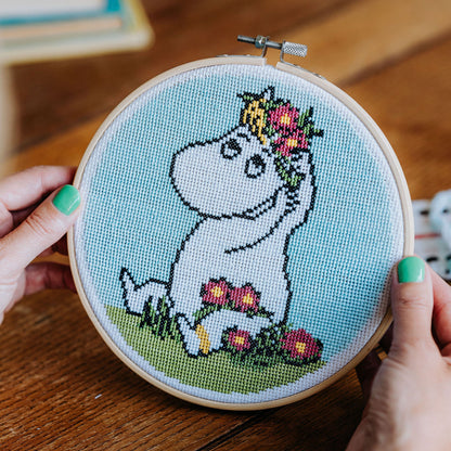 Moomin Cross Stitch Kit - Snorkmaiden Flower Arranging