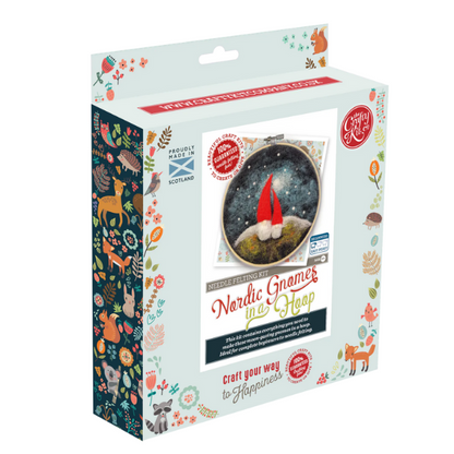Gnomes in a Hoop Needle Felting Craft Kit